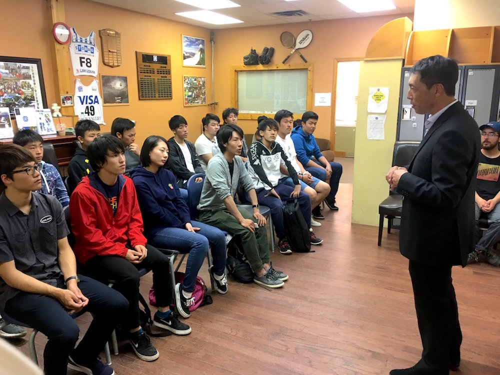 CSBA director Shiro talks to students